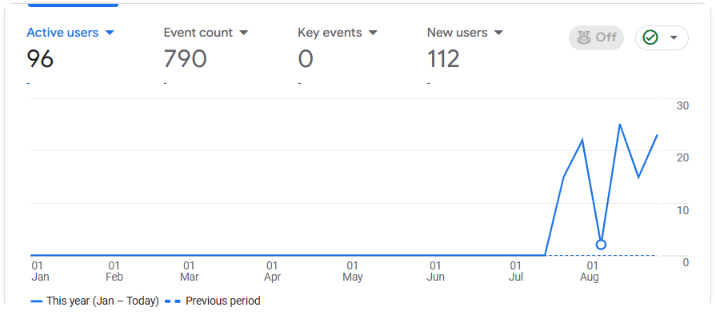 Google Analytics user report